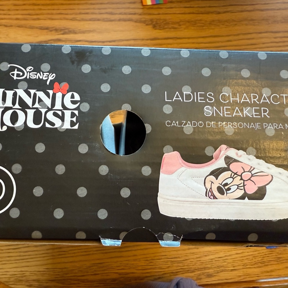 NEW Disney Pink and White Minnie Mouse Sneakers Women’s Size 10 - Picture 4 of 4